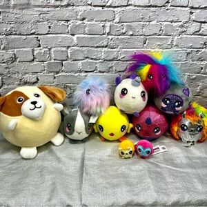 Squeezamals Round Squish Toys - 11 total Stuffed Animals